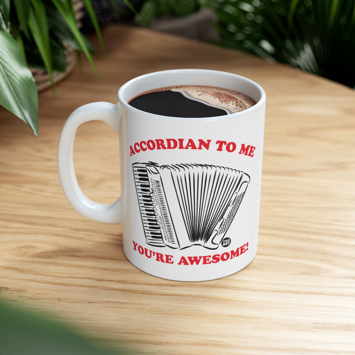 Accordian To Me You're Awesome Coffee Mug