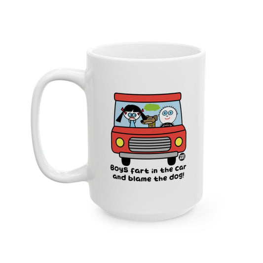 Boys Fart in the Car and Blame the Dog Mug