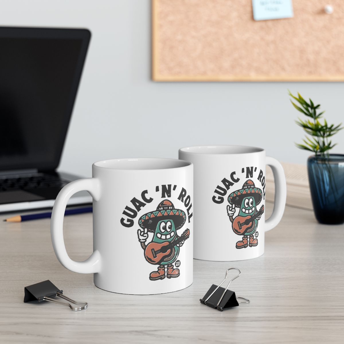 Guac 'N' Roll Avocado Design Funny Coffee Mug