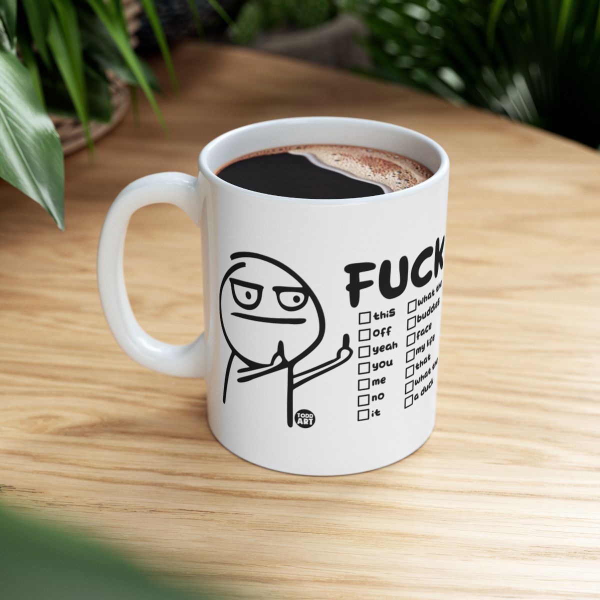 Funny Checklist Design Coffee Mug with Attitude