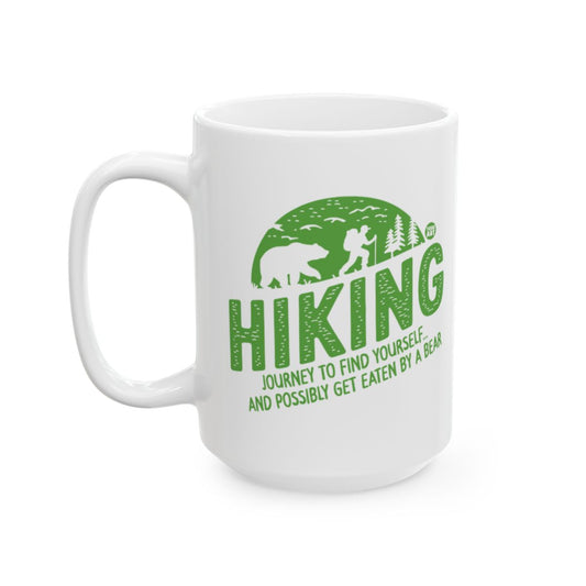 Hiking Journey to Find Yourself Mug with Bear Design