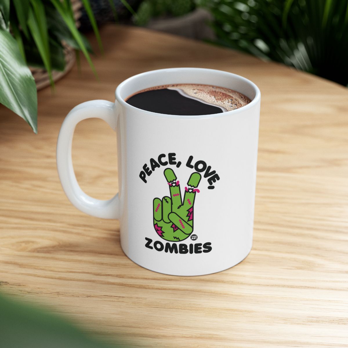 Peace Love Zombies Graphic Novelty Coffee Mug