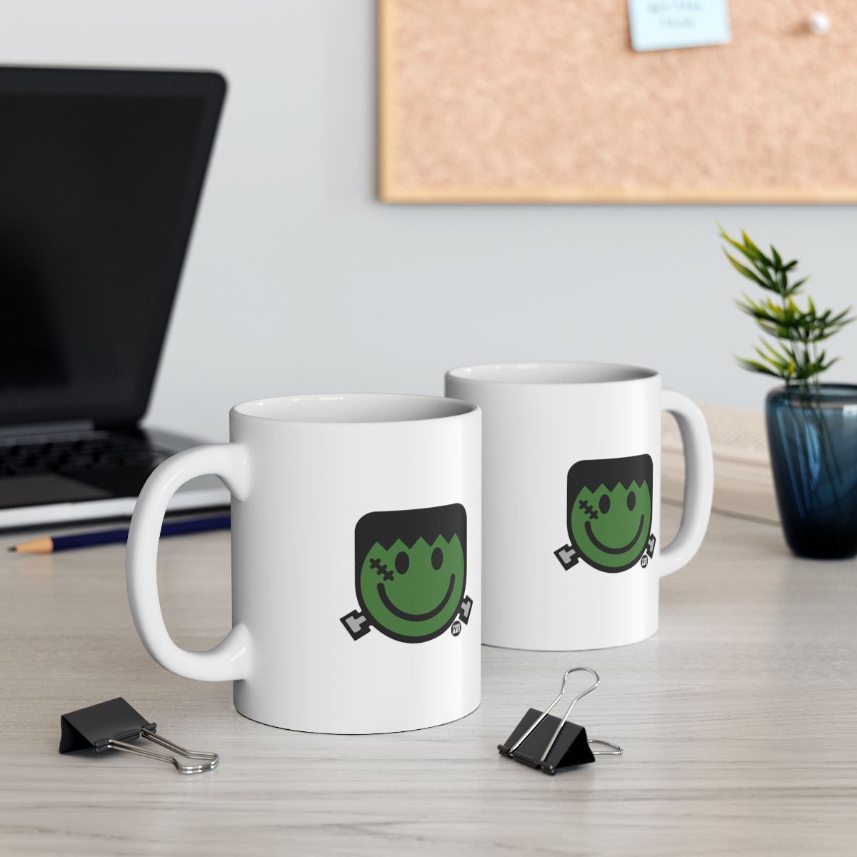 Cute Frankenstein Monster Smile Halloween Mug