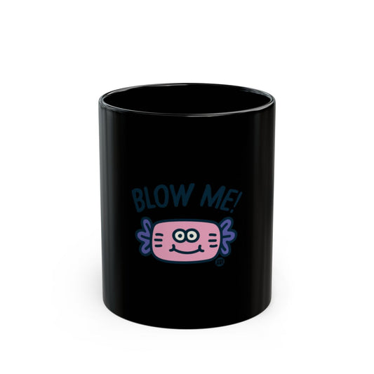 Blow Me Cute Graphic on Black Mug Gift Item