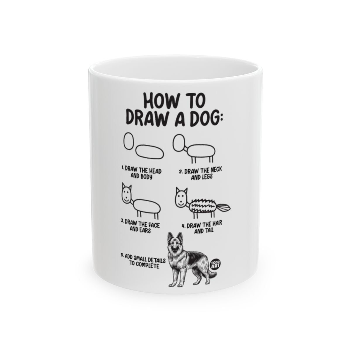 How To Draw A Dog Guide Illustrated Mug