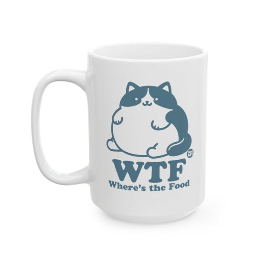 WTF Where's The Food Cat Design Coffee Mug