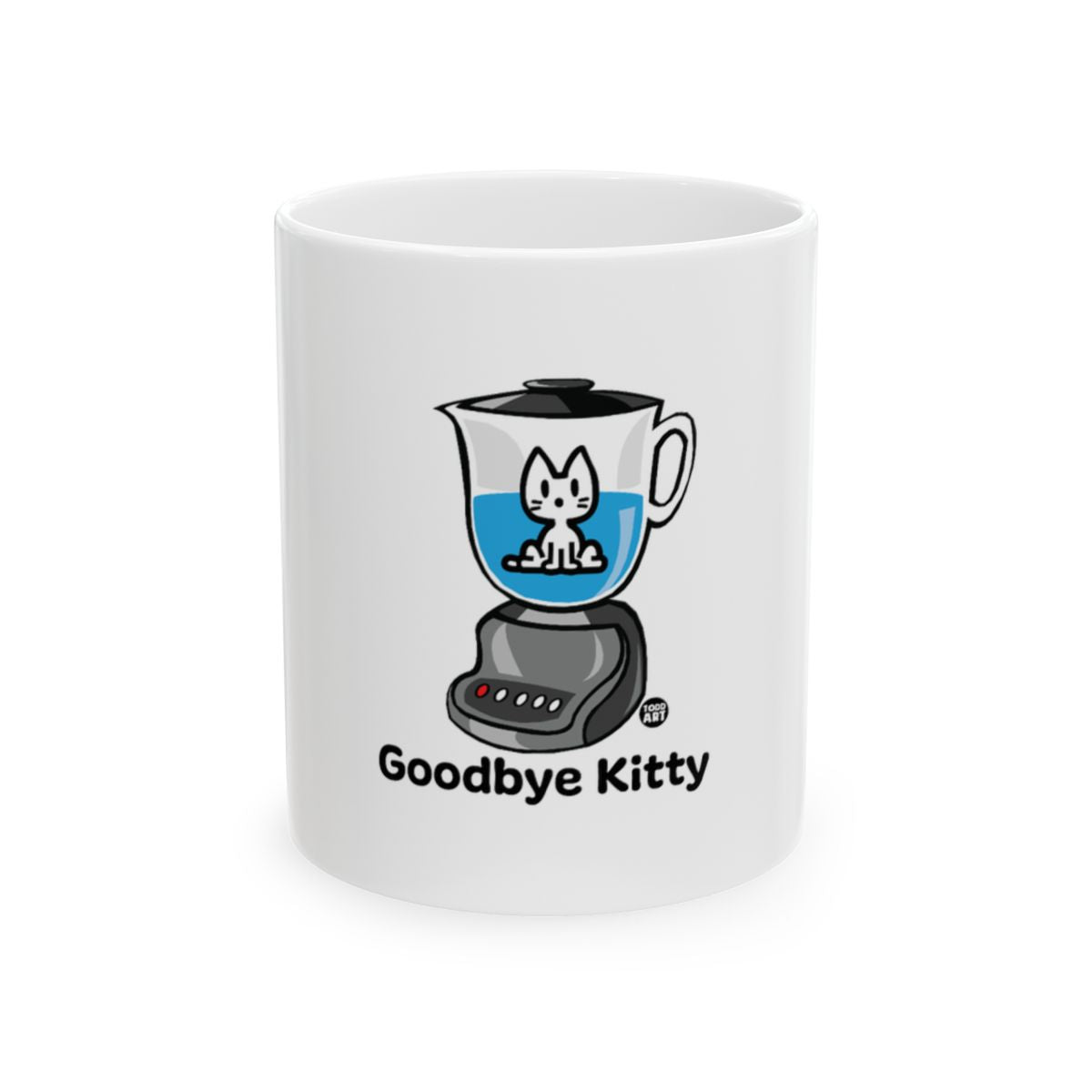 Goodbye Kitty Print Mug for Cat Lovers Fun and Unique