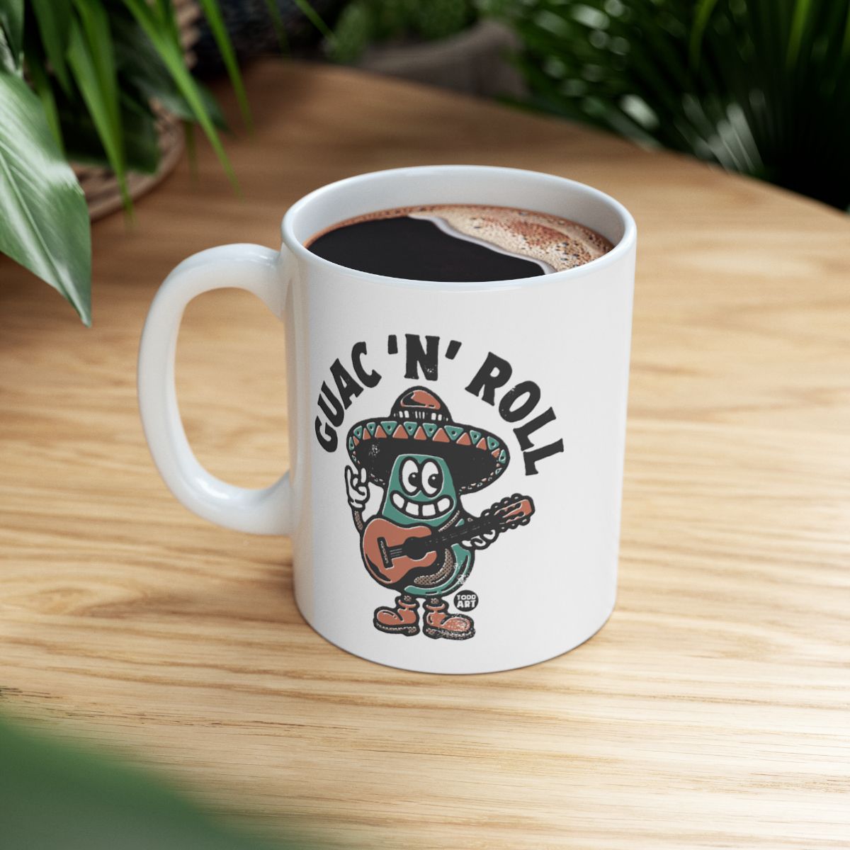 Guac 'N' Roll Funny Coffee Mug for Music Lovers