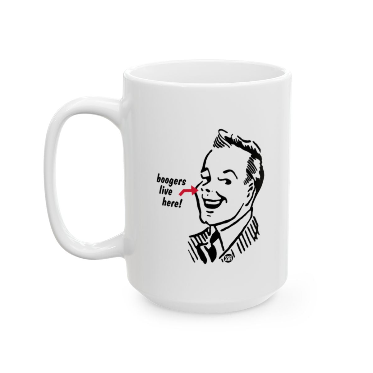 Vintage Cartoon Boogers Live Here Humorous Mug