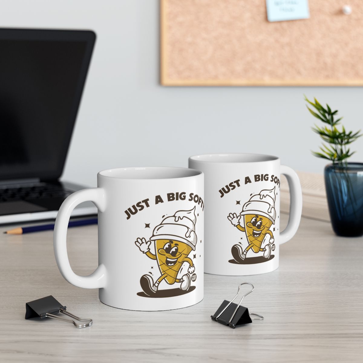 Just a Big Softie Ice Cream Cone Mug