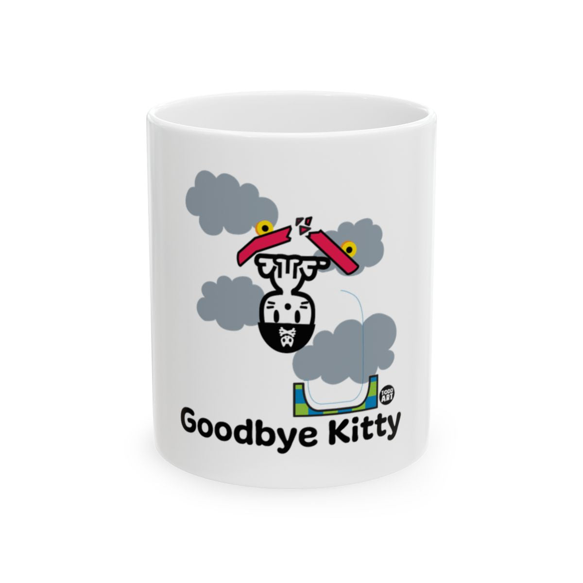 Goodbye Kitty Funny Coffee Mug with Unique Design