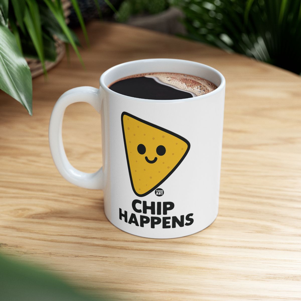 Chip Happens Cute Triangle Face Coffee Mug