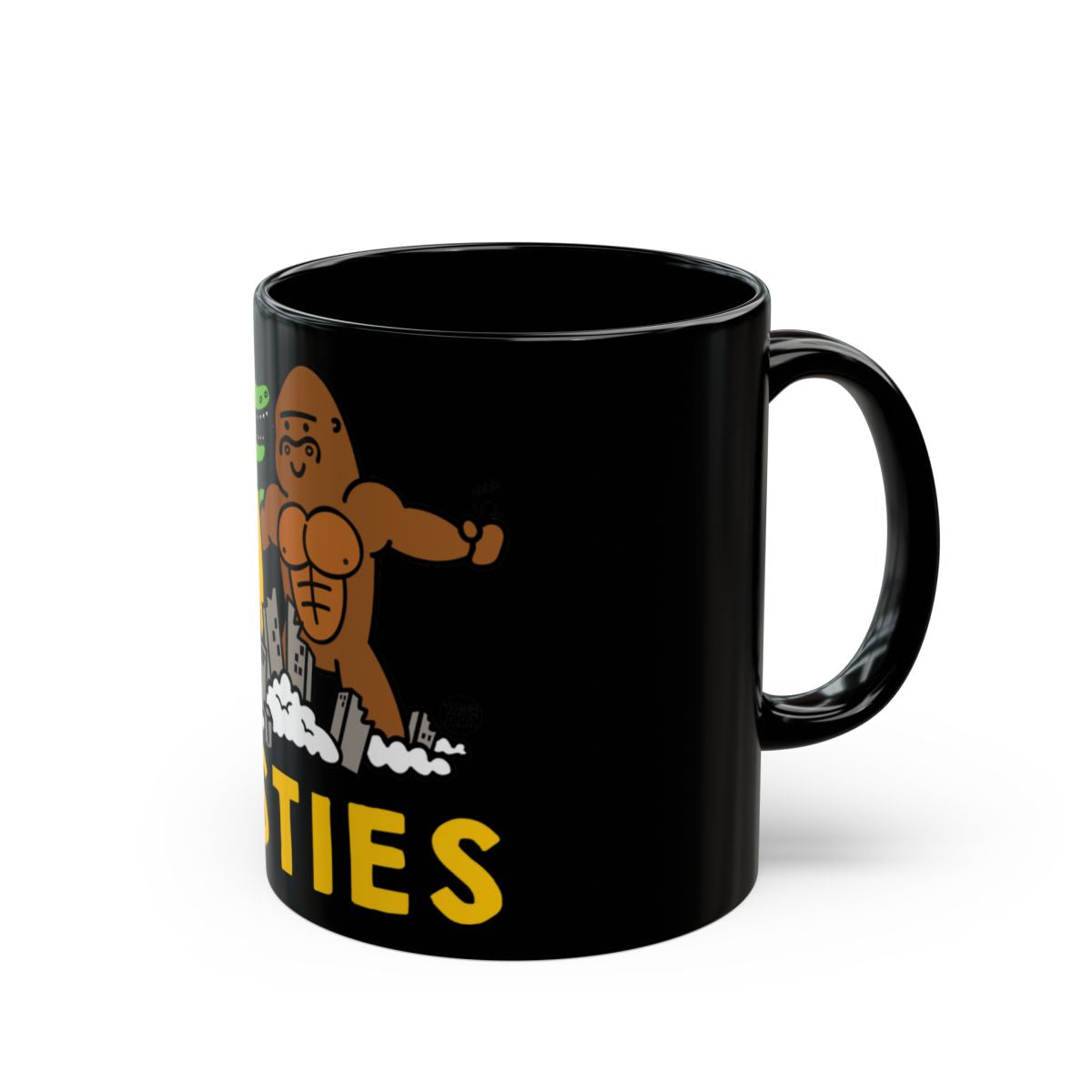 Funny Gym Sasquatch Holding Dumbbells Coffee Mug