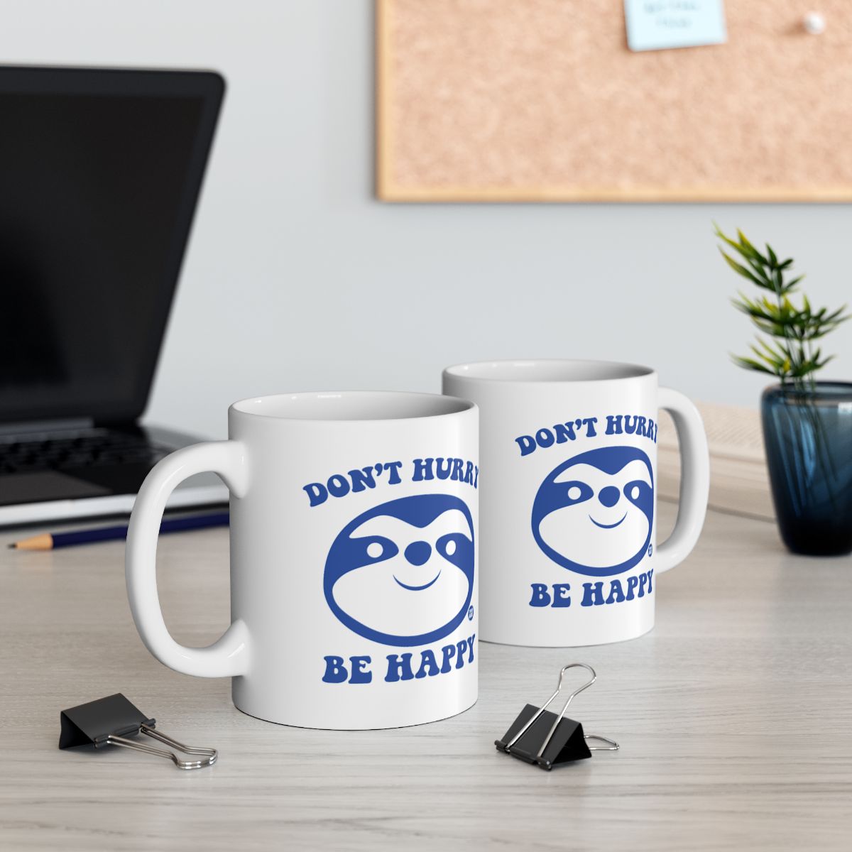 Adorable Sloth Design Mug with Motivational Quote