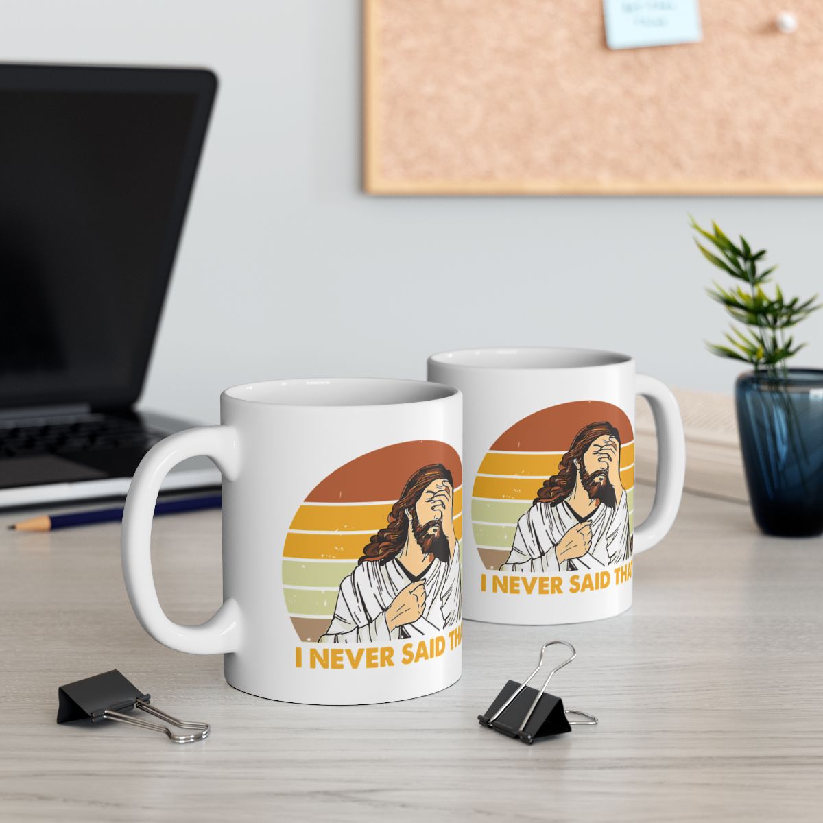 I Never Said That Facepalm Jesus Design Mug