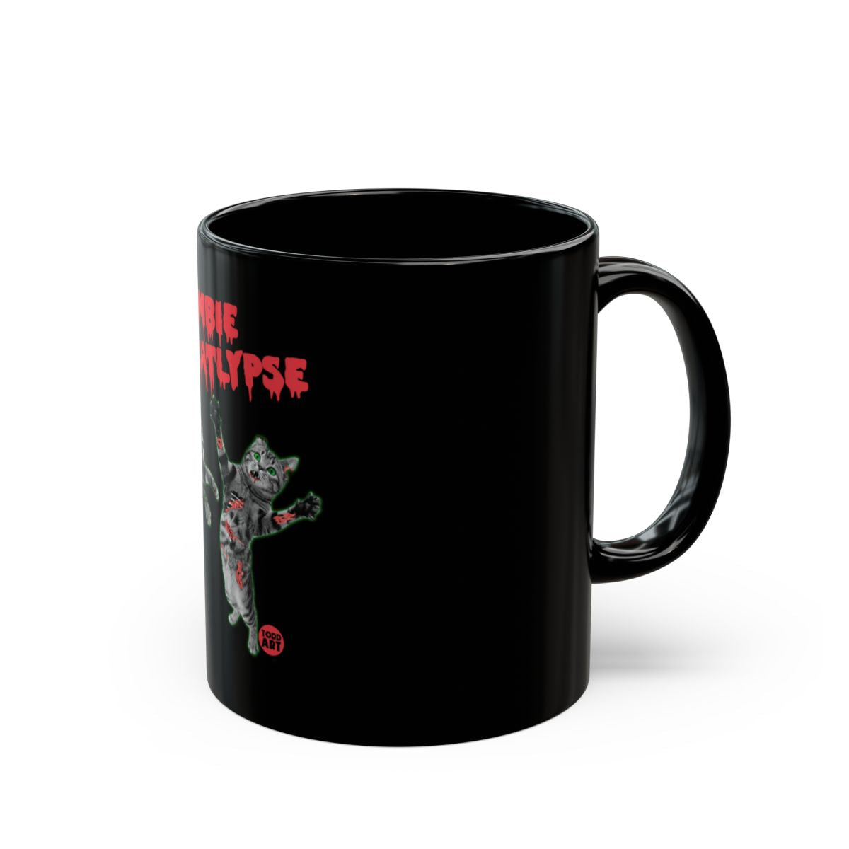 Zombie Cat Mug Halloween Design Gift Item Fun Coffee Cup