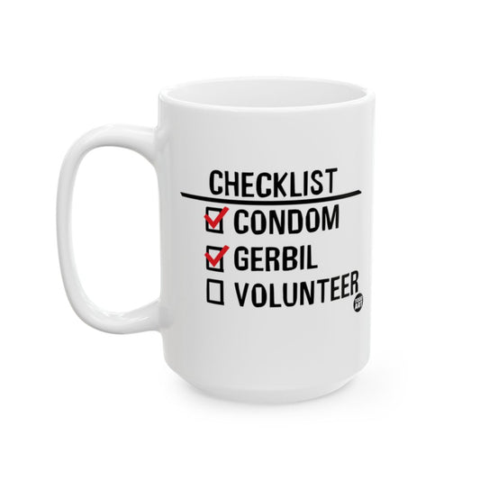 Checklist Condom Gerbil Volunteer Mug