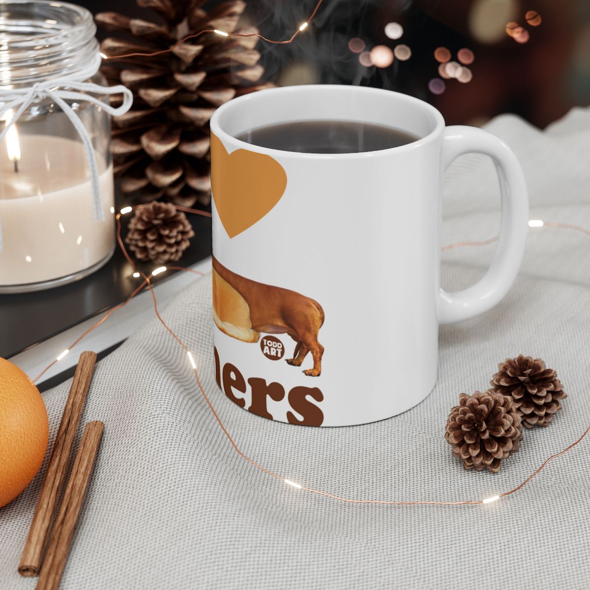 I Love Dachshunds Cute Coffee Mug Gift for Dog Lovers