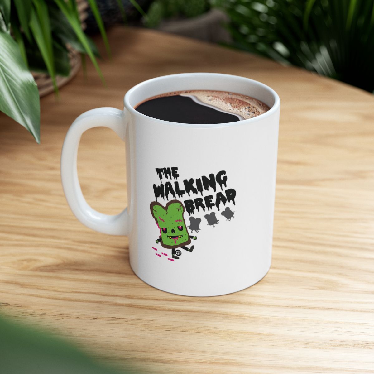 The Walking Bear Illustration Printed Mug