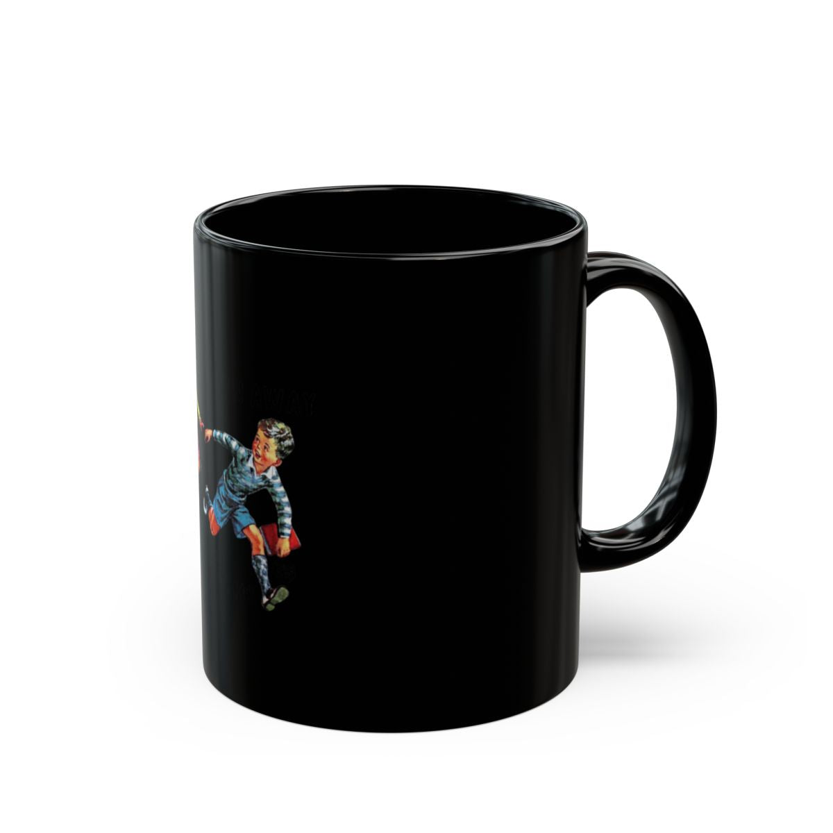 Black Mug with Soccer Player Design Football Fan Gift