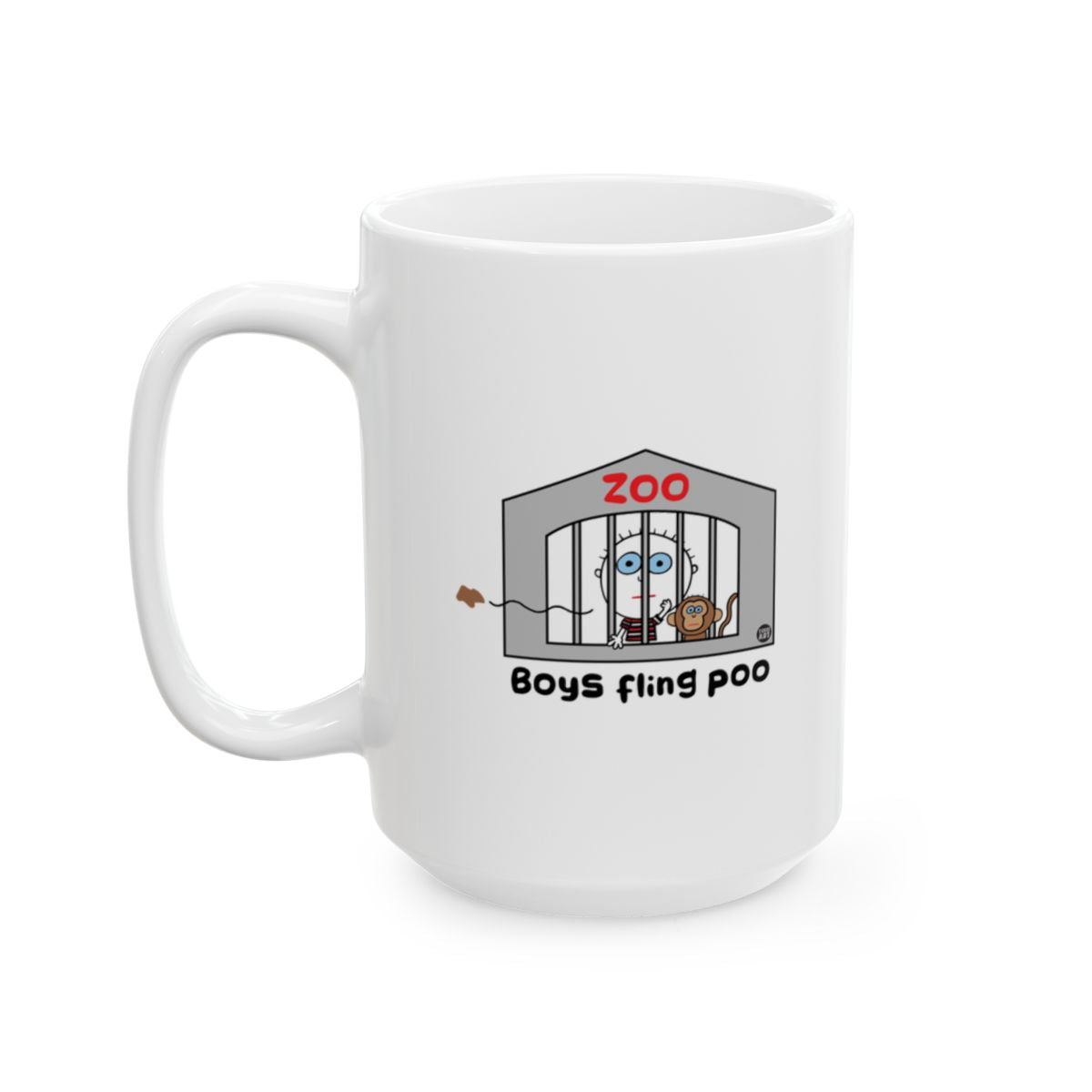 Boys Fling Poo Zoo Illustrated Mug Product