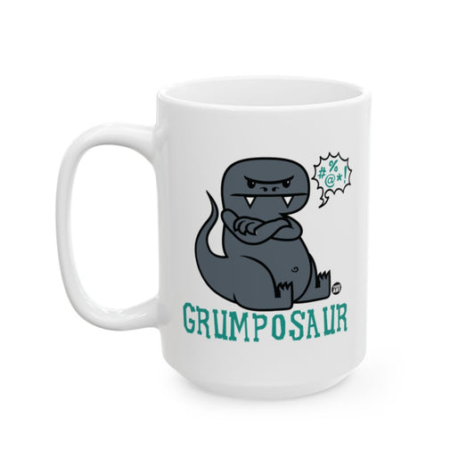 Grumposaur Dinosaur Mug with Cute Cartoon Design