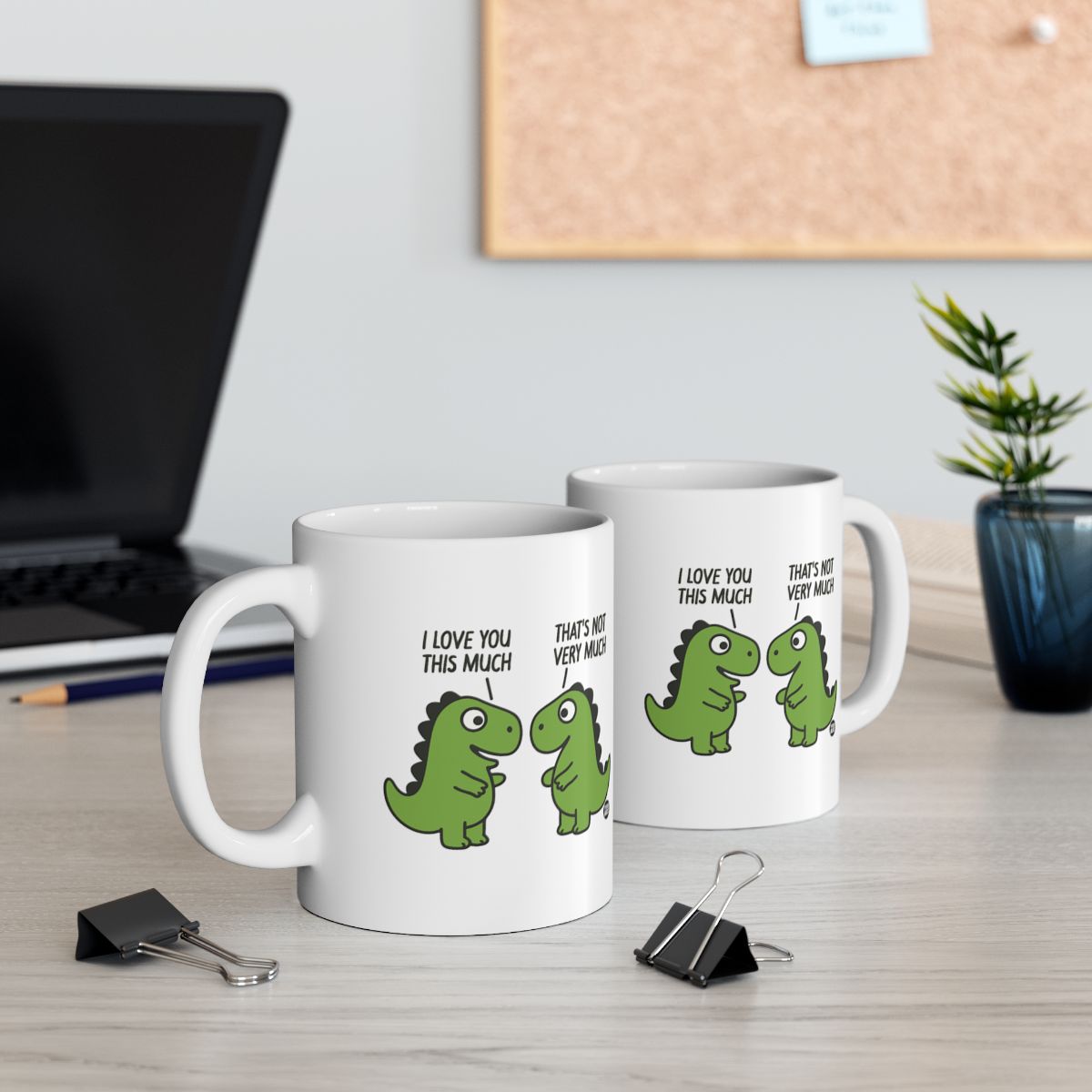Cute Dinosaur I Love You This Much Coffee Mug