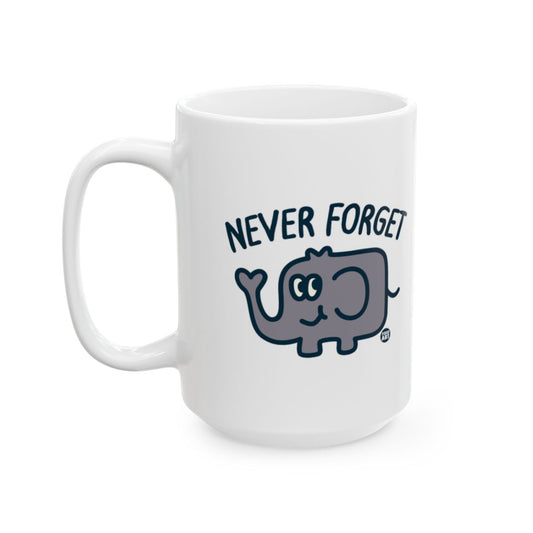 Never Forget Cute Elephant Cartoon Graphic Mug