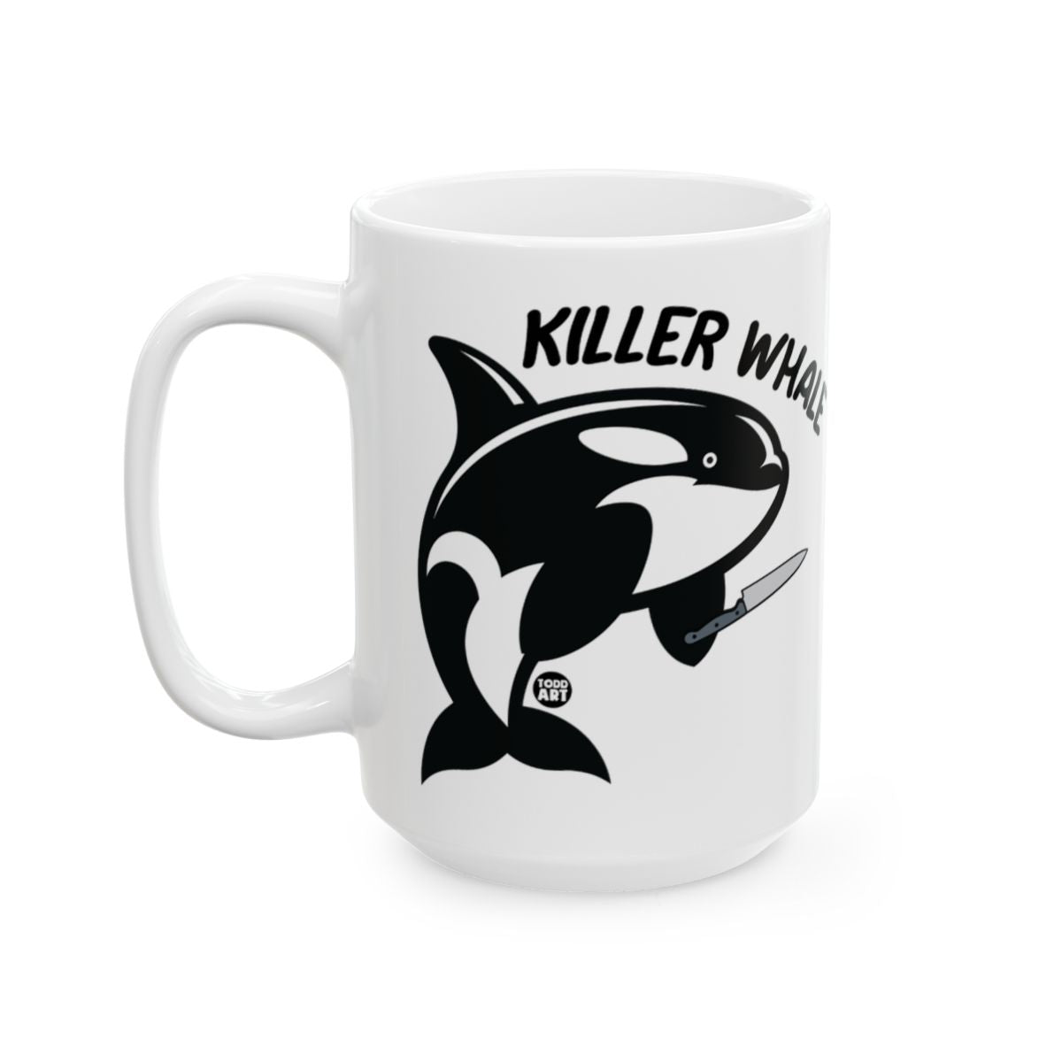 Killer Whale Holding Knife Design Coffee Mug