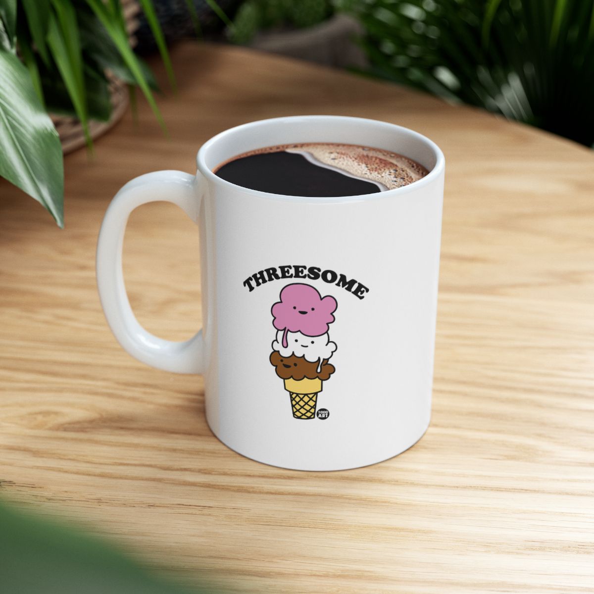 Threesome Ice Cream Cone Design Coffee Mug