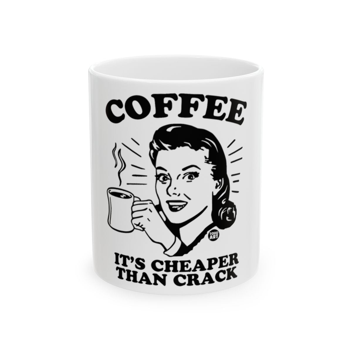 Coffee It's Cheaper Than Crack Beer Mug