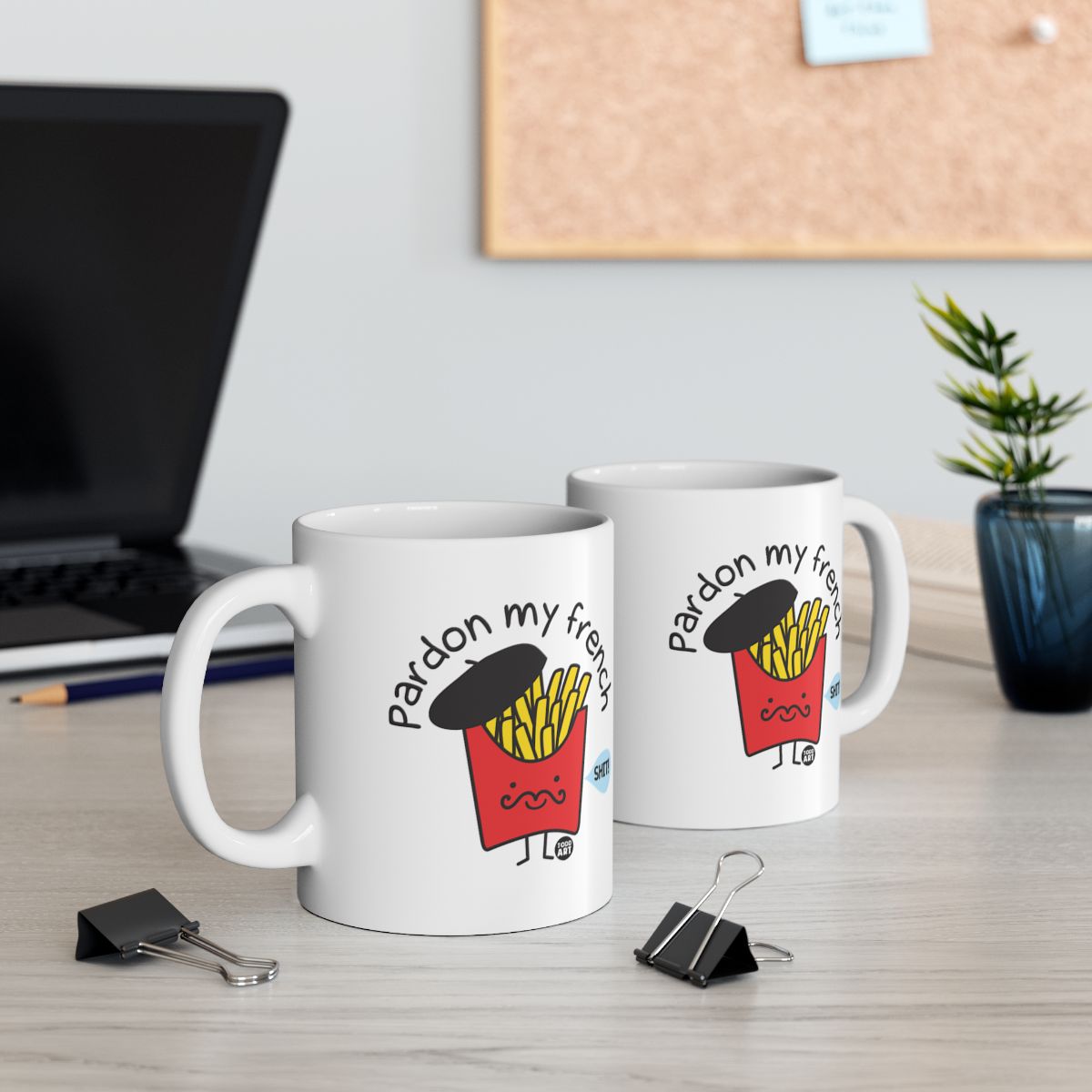 Whimsical Pardon My French Fry Mug for Fun Mornings