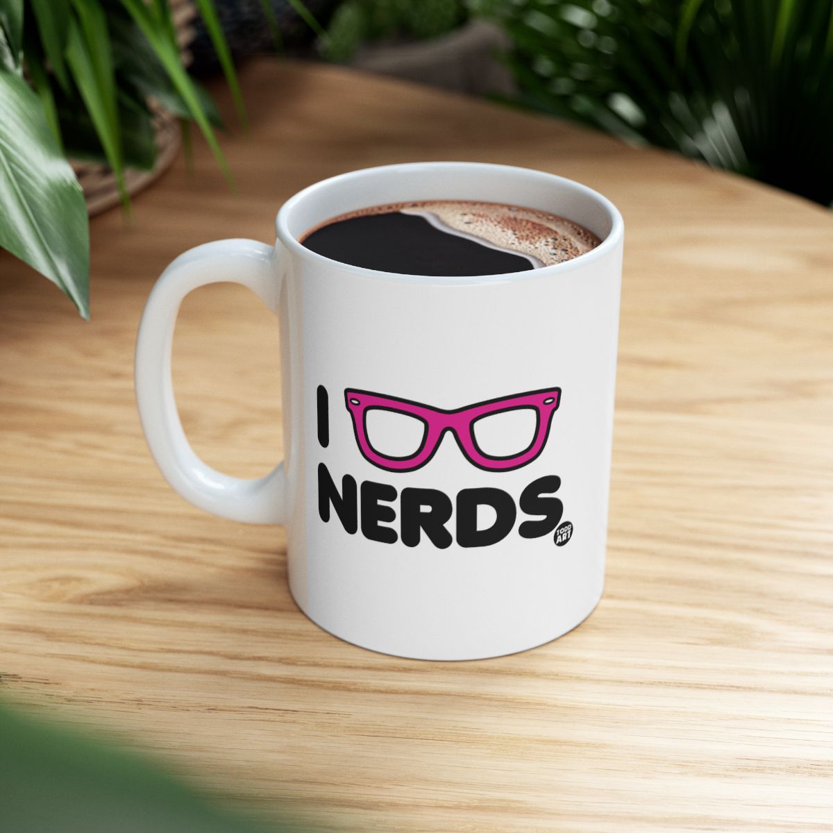 I Nerds Pink Glasses White Coffee Mug Product