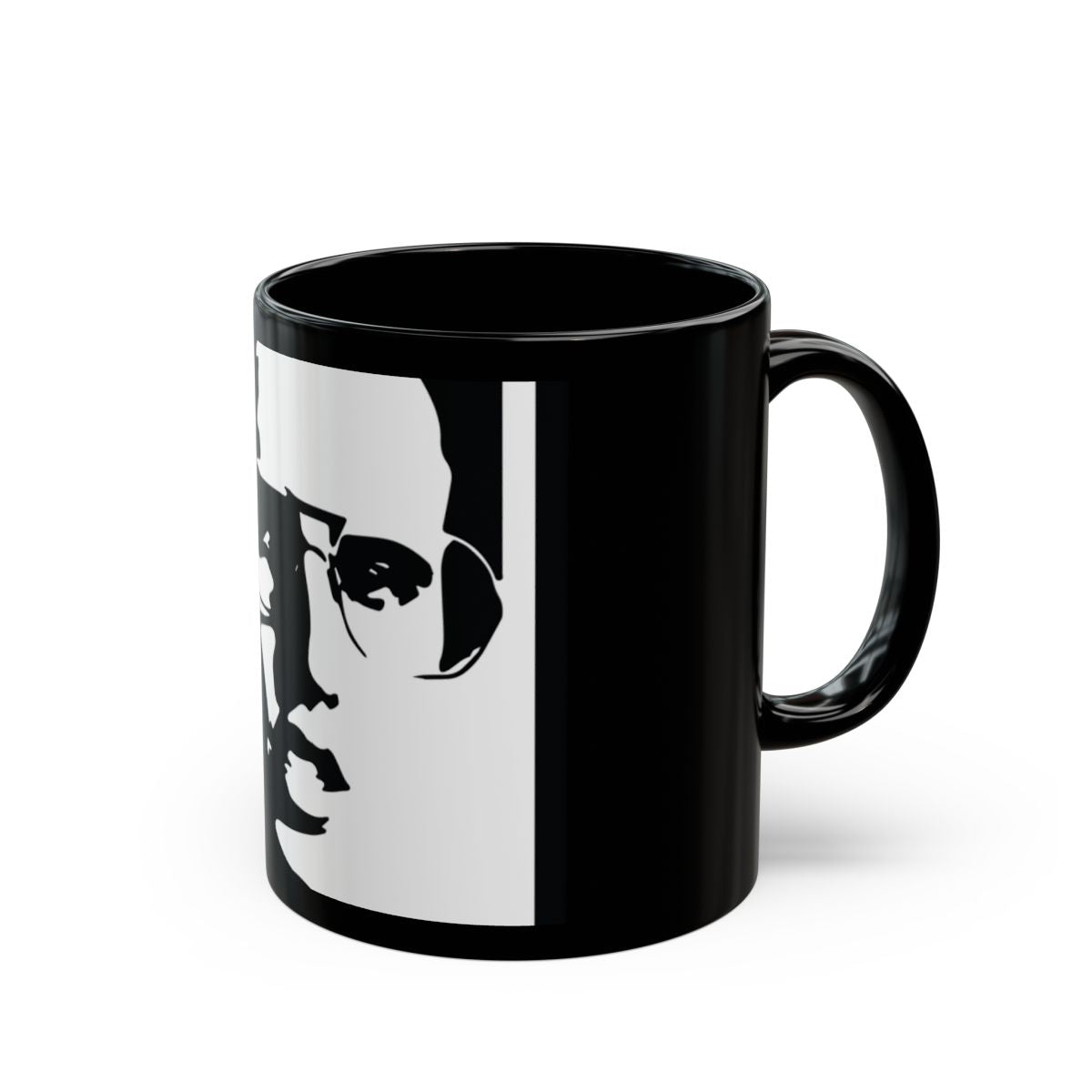 Artistic Portrait Human Face in Black and White Mug