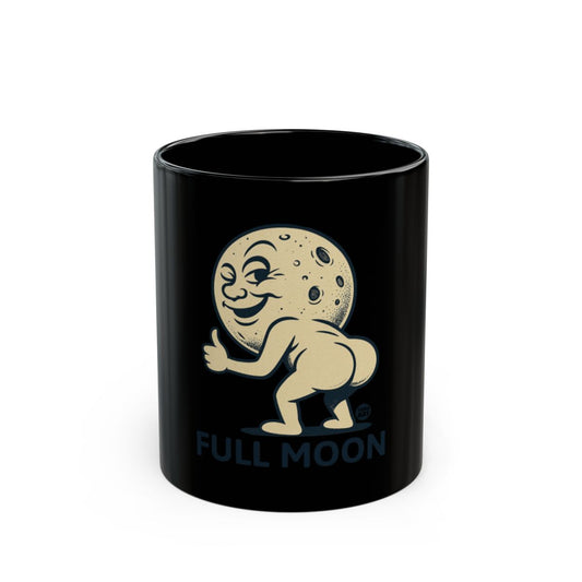 Funny Full Moon Black Mug Product