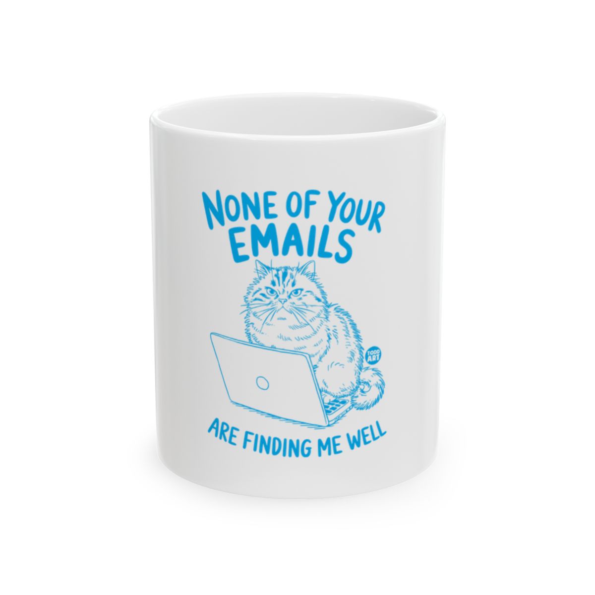 None of Your Emails Cat with Laptop Mug
