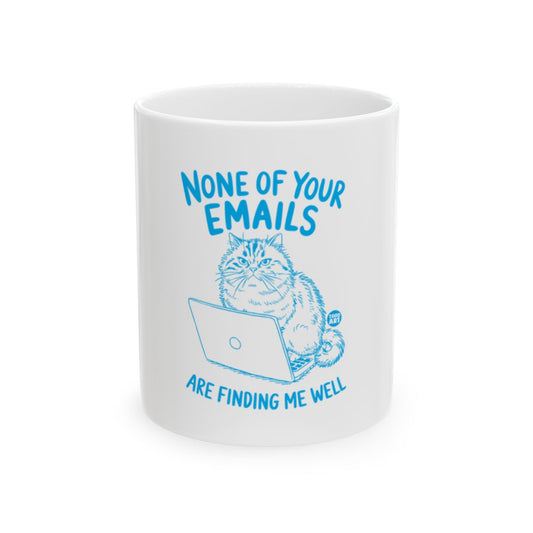 None of Your Emails Cat with Laptop Mug