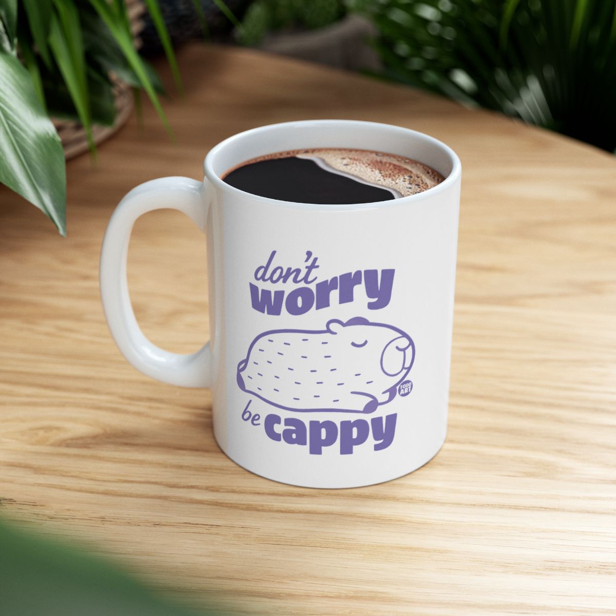 Don't Worry Be Cappy Cute Coffee Mug Product