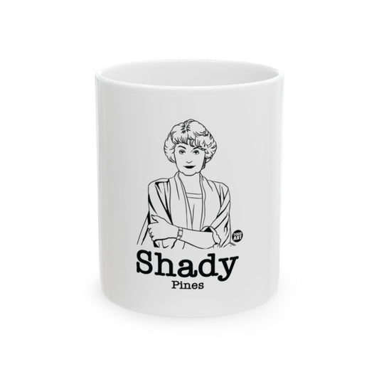 Shady Pines Character Illustrated White Mug