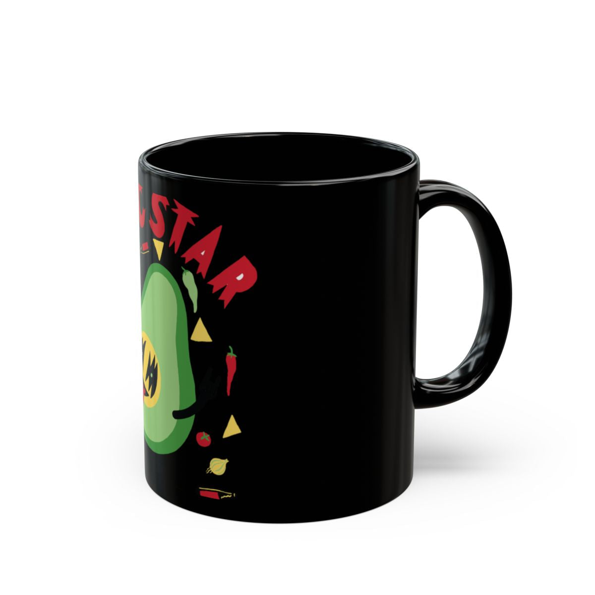 Unique Cartoon Avocado Black Coffee Mug for Fun Mornings