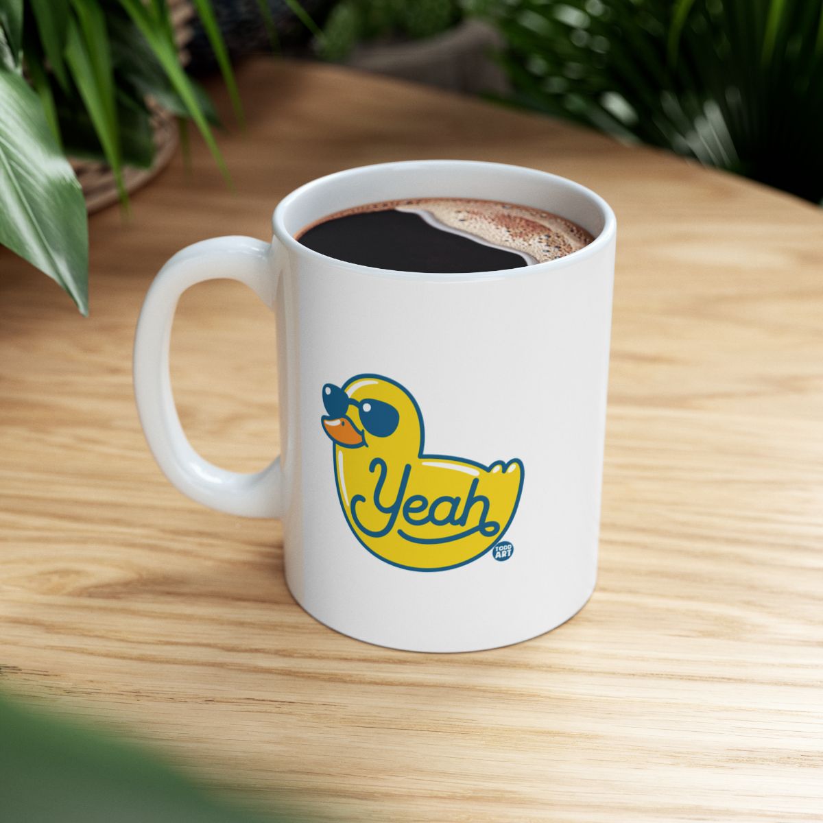 Cute Yellow Duck Yeah Printed Coffee Mug