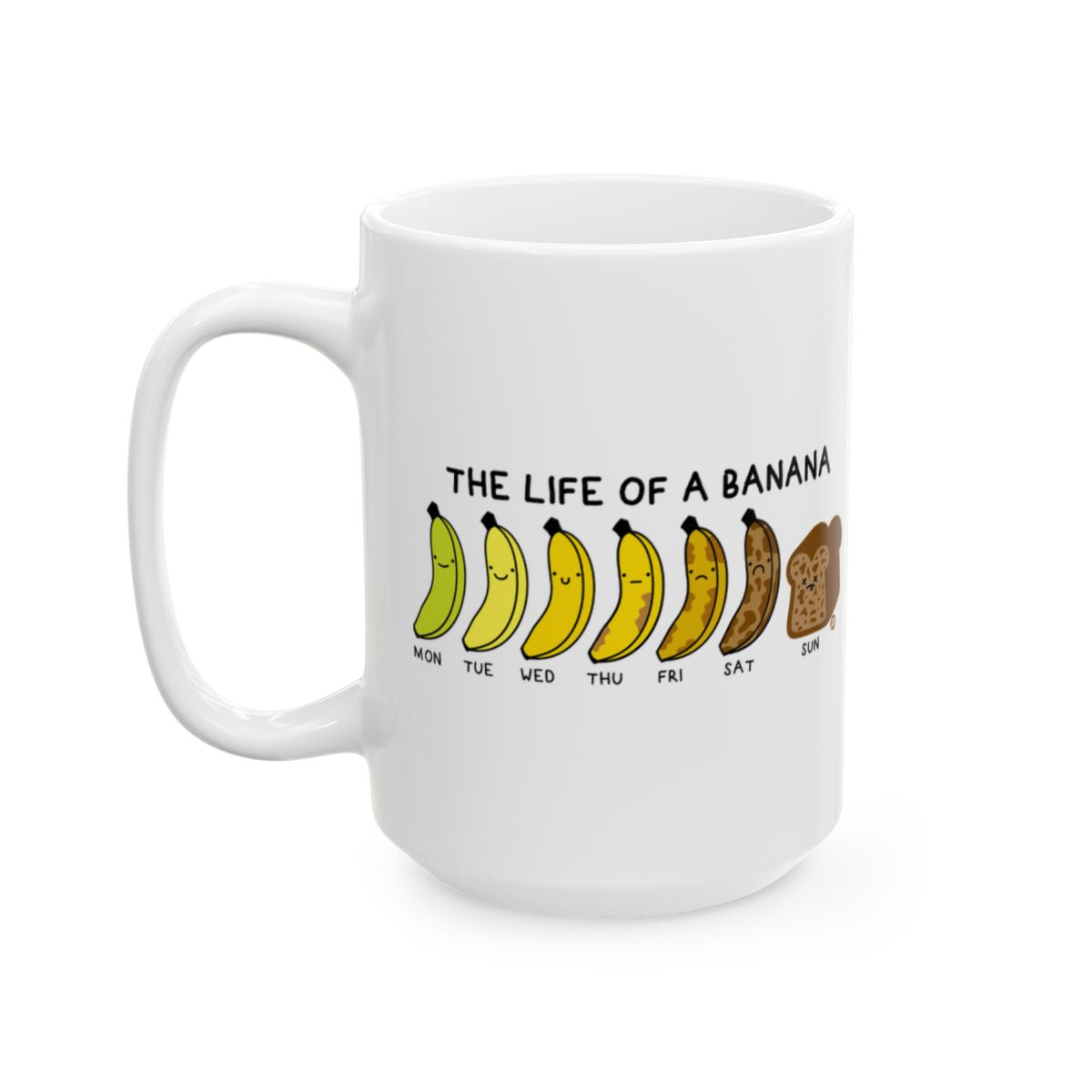 The Life of a Banana Illustrated Coffee Mug