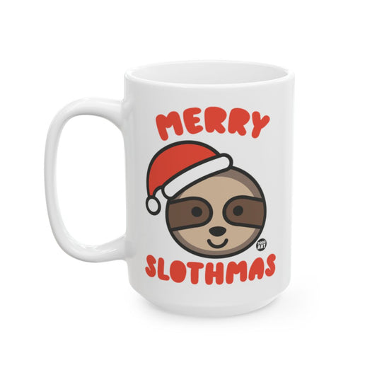 Merry Slothmas Santa Sloth Holiday Mug
