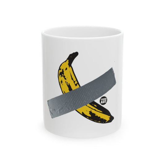 Pop Art Style Banana with Tape Design Mug