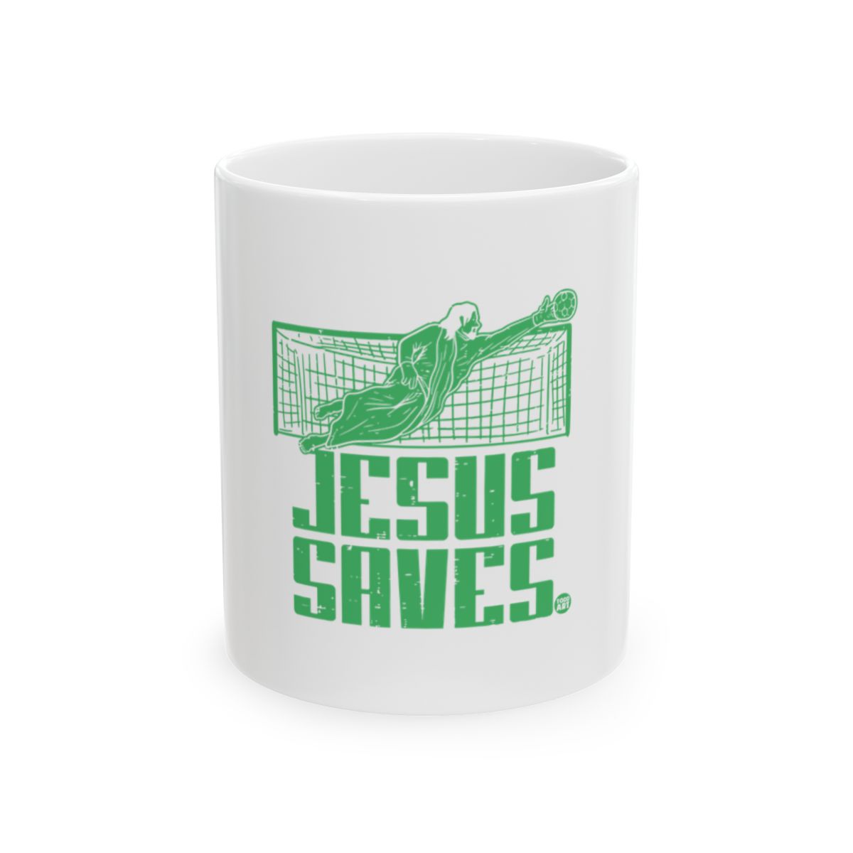 Jesus Saves Funny Soccer Goalie Mug