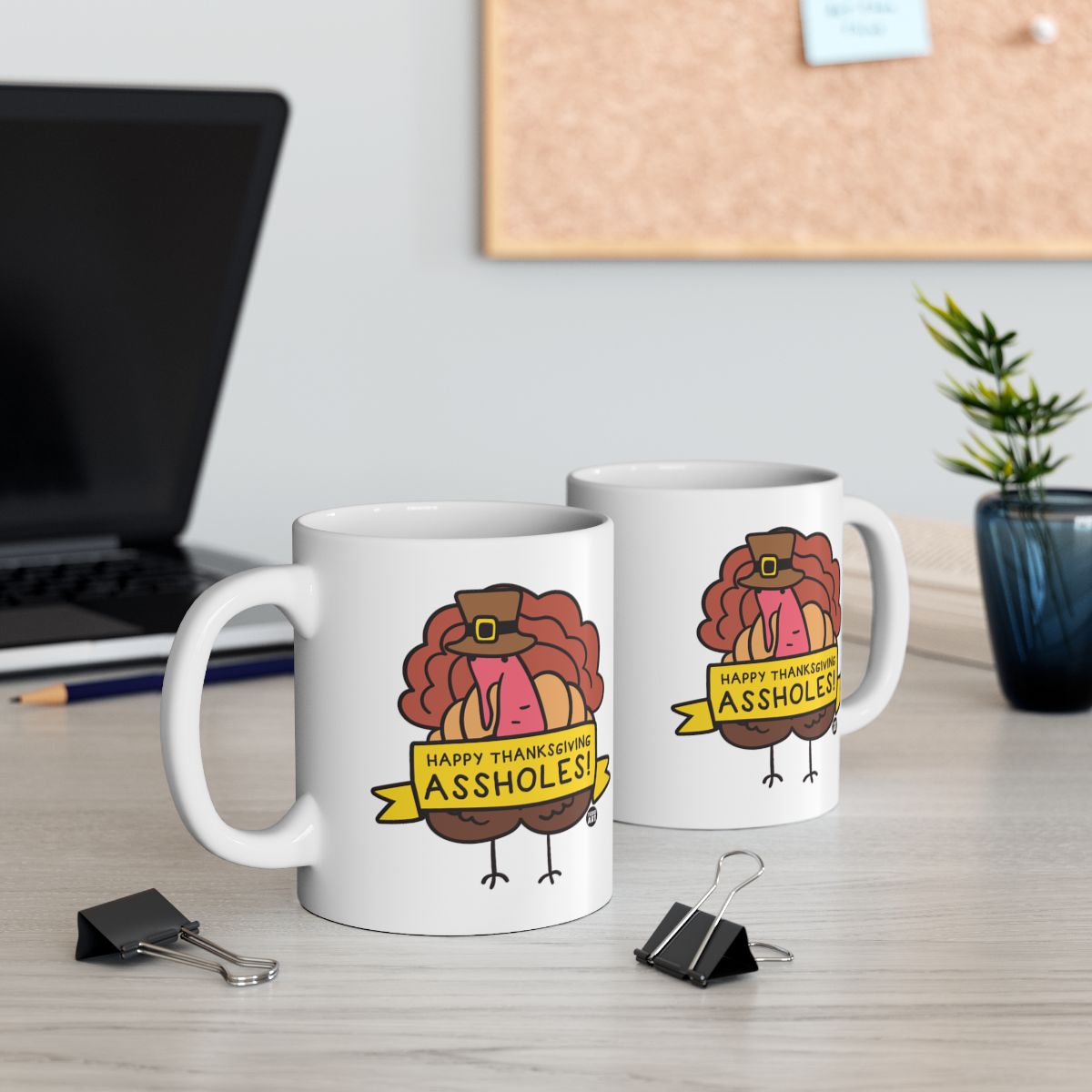 Happy Thanksgiving Assholes Mug Funny Thanksgiving Mug