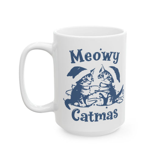 Meowy Catmas Cute Holiday Cats Mug Perfect Gift