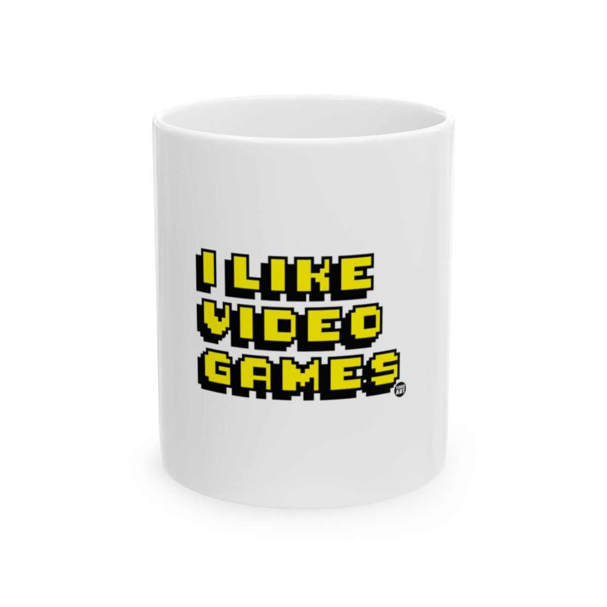 I Like Video Games Yellow Text Design Mug