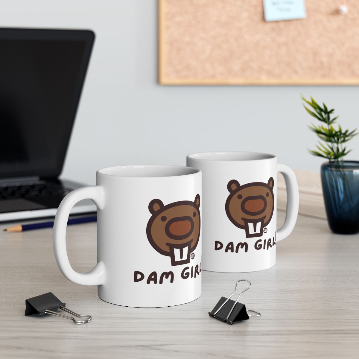 Cute Beaver Dam Girl Coffee Mug for Office or Home
