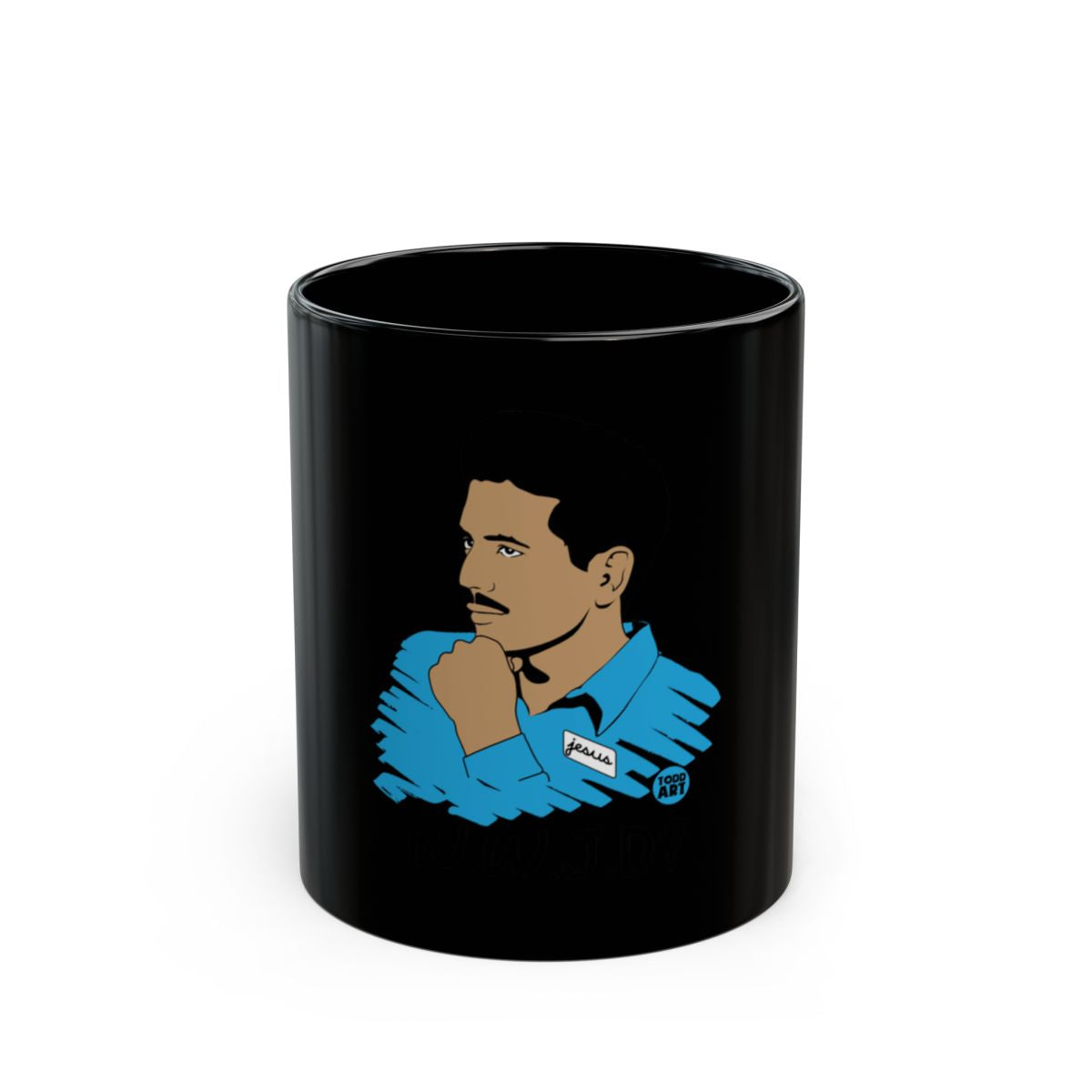 Thoughtful Man Black Coffee Mug Product
